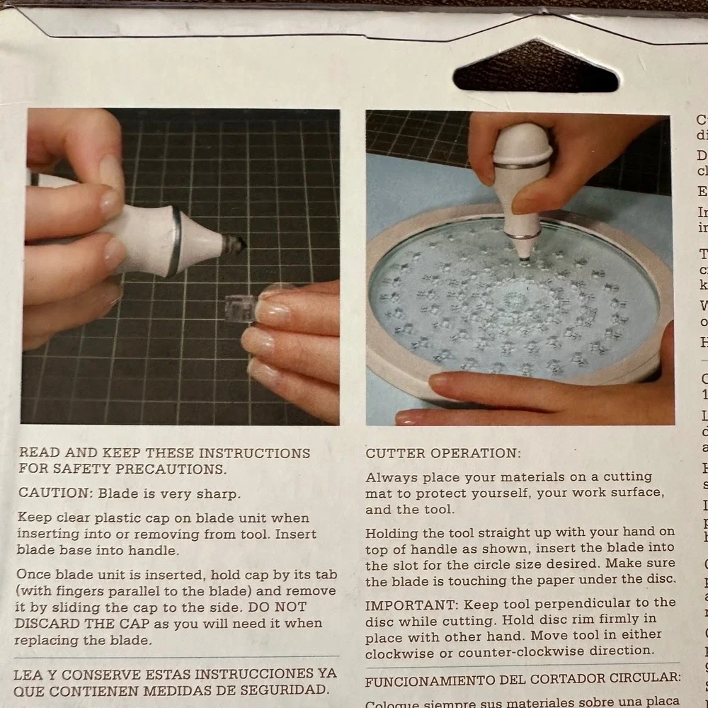 Martha Stewart Crafts Circle Cutter Tool White 1 to 5.625 Inch Precision Cutting